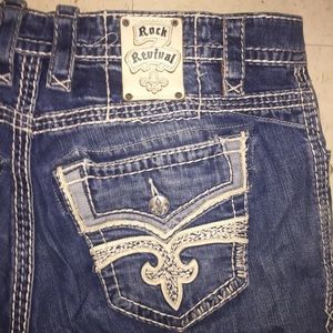 Men’s rock revival Gavin jeans distressed 36